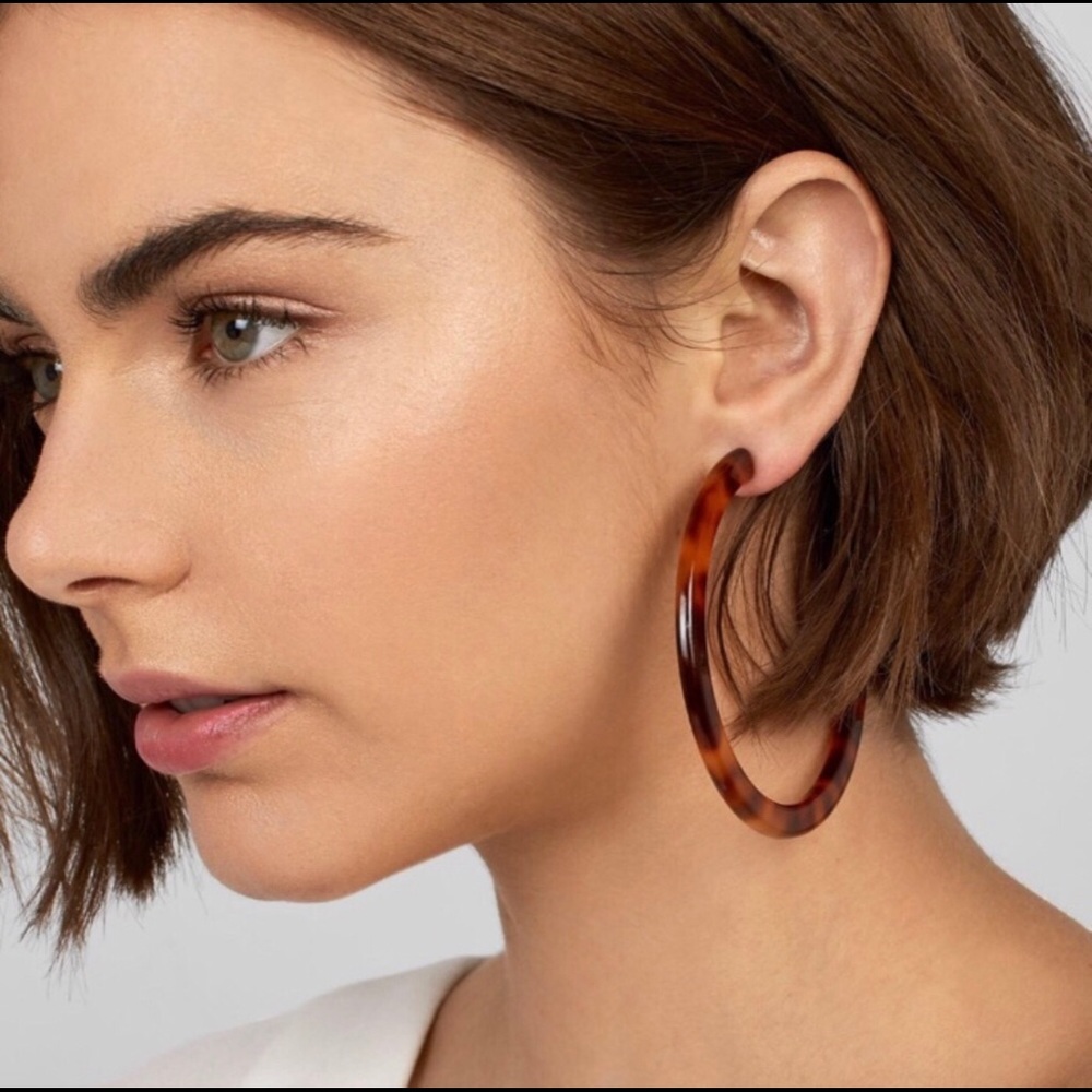 Baublebar Resin - Tortoise Hoops